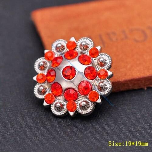 10PCS SILVER RHINESTONE STONE CRYSTAL ROUND DIY LEATHERCRAFT HANDBAG BELT SHOES CONCHOS SADDLE TACK