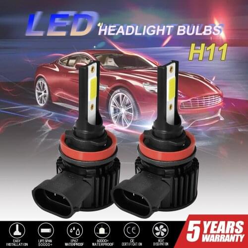 Dukallson 2PCS LED Car Headlight Bulbs 80W 12000LM H11 9006 HB4 9005 HB3 H3 H7 H4 H1 Mini Headlamp Kit Bulb Fog Car Light