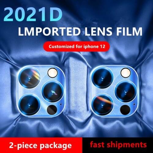 2PCS Camera Lens Protector Full Cover for iPhone 12 11 Pro Max 12Pro 11 Pro iPhone12 Mini Tempered Glass Screen Protection Film