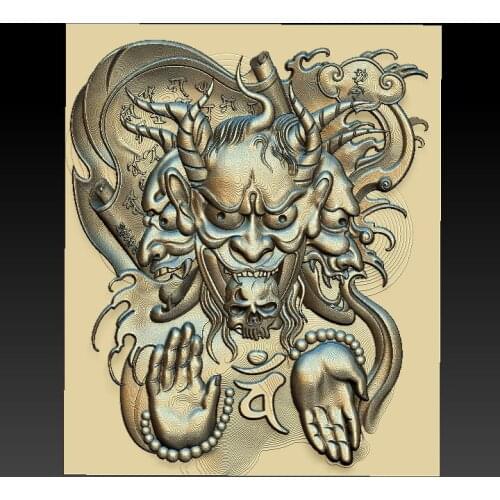 3d STL relief digital file -demon devil STL Model for CNC Router Aspire Artcam 3D Printer Carving Engraver Bas Relief