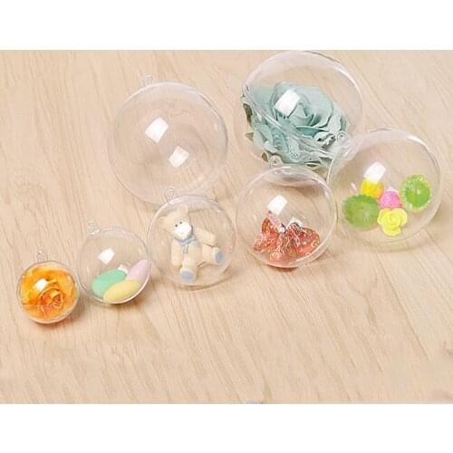 4/5/6cm candy box bag chocolate gift clear plastic ball for Birthday Wedding Party Decoration craft DIY favor baby shower Wh
