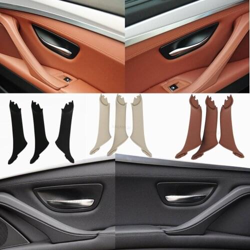 4pcs Car Interior Door Handles For Left Hand Drive Inner Door Panel Pull Trim Cover For BMW F10 5141 7225 873