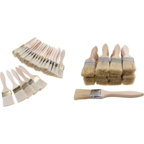 48 Pcs Paint Brushes and Chip Paint Brushes Paint Stains Varnishes Glues and Gesso, 24 Pcs 35mm & 24 Pcs 48 mm