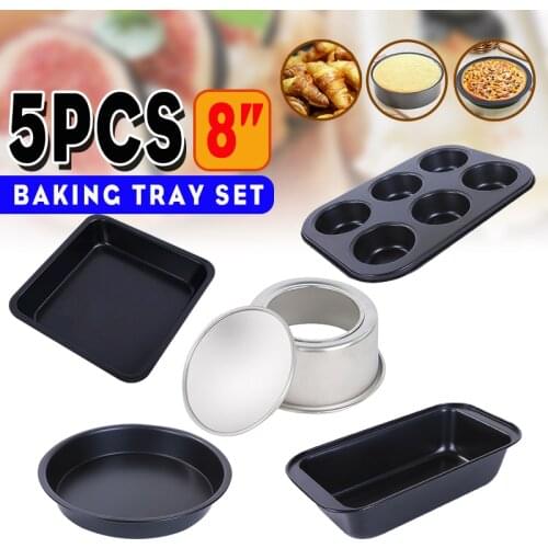 5pcs Cake mold Square cake mold Cupcake mold Toast mould Pizza plate