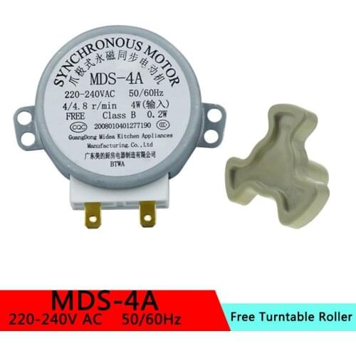 MDS-4A AC220-240V 4/4.8RPM Micro Turntable Synchronous Tray Motor Microwave Oven Accessories Spares Parts Core Coupling Clutch