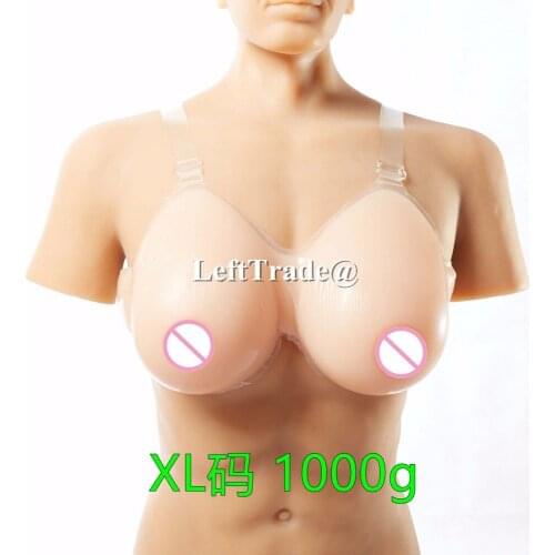 Big D cup 1000 g/pair silicone breast form mastectomy fake prosthesis crossdresser boobs cosplay false breasts