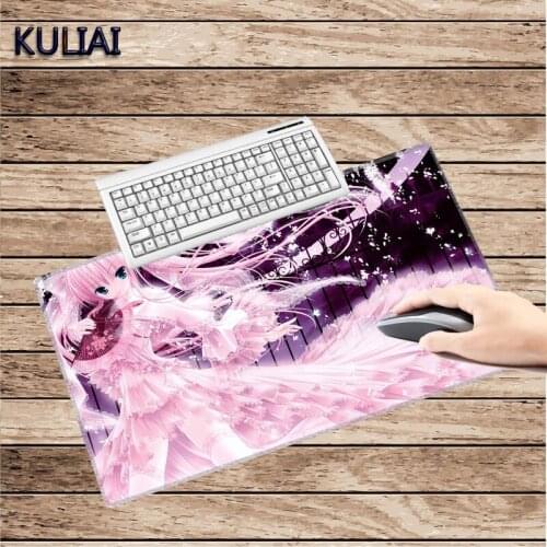 XGZ Pink Anime Girl Mouse Pad Large Keyboard Player Pc Xl Gaming Laptop Mouse Pad Desk Mat Comics Dragon Maid Homestuck Mats