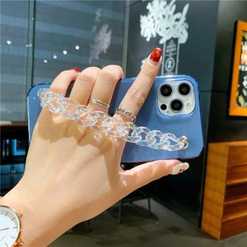 Candy Color Bracelet Phone Case For iPhone 12 Mini 12 11 Pro Max XR XS 7 8 Plus SE2020 Wristband Chain Soft Silicone Strap Cover