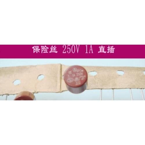 50Pcs Newly Import T1A 1A 250V Cylindrical Fuse For LCD RED