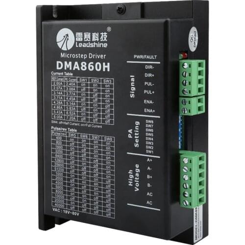 Hongyang Wholesale Cnc Router Original Leadshine Dma860h Driver 18v-80vdc 2.4a-7.2a Microstep Driver Step Motor Driver