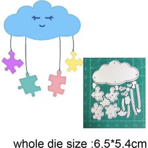 Craft dies metal cutting dies cut die mold cloud puzzle decoration DIY Scrapbooking dies knife mould blade punch stencils dies