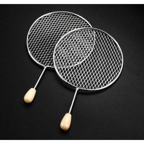 Metal Arabian Shisha Carbon Separator Charcoal Filter Hookah Bowl Gasket with Wooden Handle Kitchen Barbecue Utensils Accessory