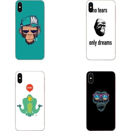 Soft Rubber Phone Case For iPhone 11 Pro Max Plus Pro X XS Max XR 8 7 6S SE 4S 5 5C 5S SE 2020 Funny Monkey Face
