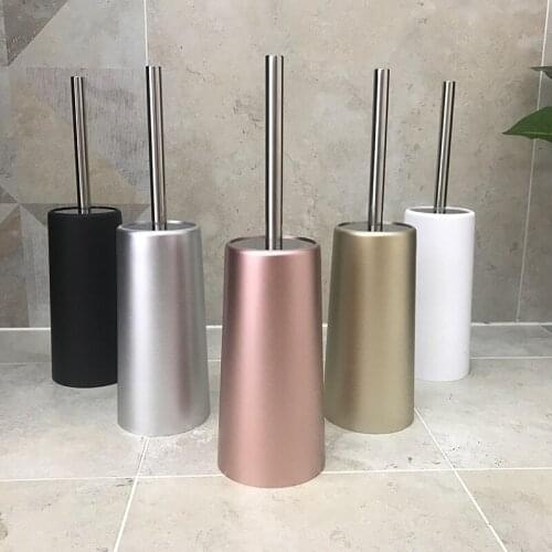 Stainless Steel Toilet Brush Set Cleaning Brush With Base Plate Kit WC Bathroom Cleaning Accessories