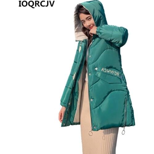 Parka Womens Jacket 2019 Winter Long Coats Hooded Coats Female Parka Thick Cotton Padded Lining Female Casual Outerwear R1025