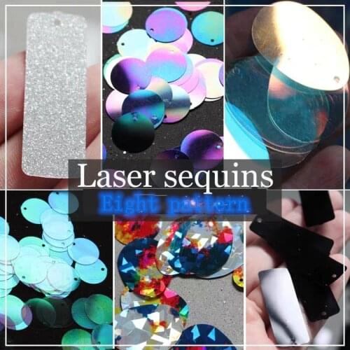 Iridescent reflective Sequins DIY sewing Wedding dress Craft Accessories Kids Dance Decor Designer accessorie Fabric