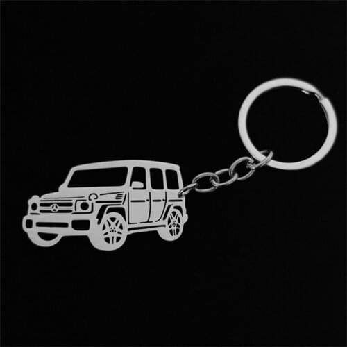 Stainless steel hollow Mercedes-Benz Jeep car model pendant key chain key chain jewelry
