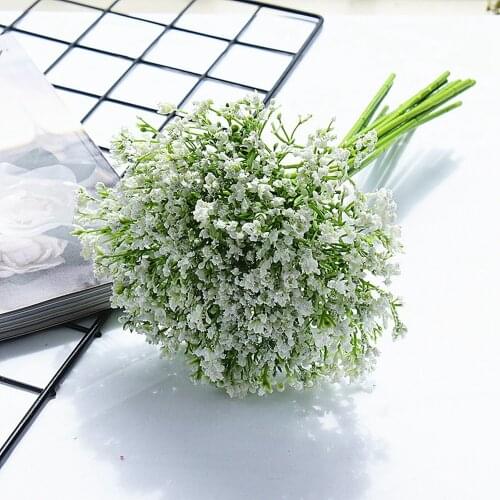 Handwritten Gypsophila Artificial Flowers Bridal Accessories Clearance Wedding Christmas Home Decorations Vase for Dining Table
