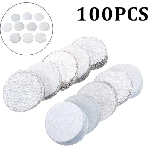 100pcs/set 2''/50mm Sanding Discs Hook And Loop Mixed Grits Sandpapaer With Standard Backing Pads 60-1000 Grits