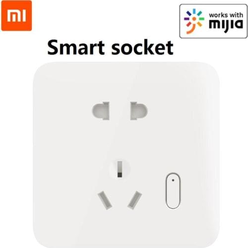 Xiaomi Mijia Smart Wall Socket Wireless Smart Plug 10A 250V Xiaoai Voice Control Power Statistics OTA Upgrade for Mijia APP