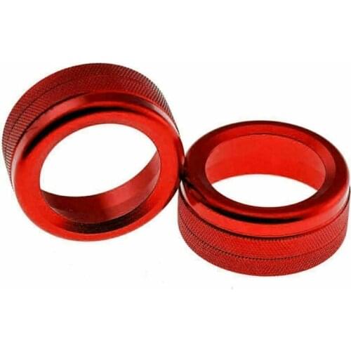 Volume Knobs Covers Radio Switch Red 2pcs Car Cayenne Macan 718 For Porsche 911 Parts