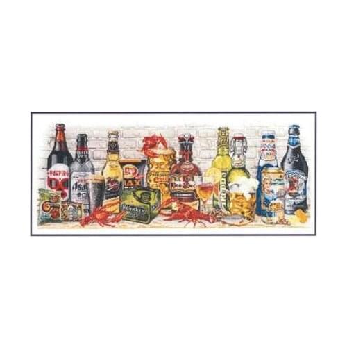 Top Quality Lovely Cute Counted Cross Stitch Kit Beer Wine Cocktail Food and Drink Lobster light and dark mary weaver