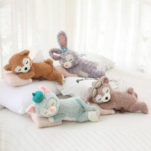 1pc 48cm cartoon sleepy ballet rabbit Shirley Daffy bear plush armrest box paper towel case Vehicle tissue stuffed toy gift