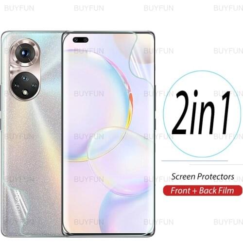 2in1 front+back hydrogel soft film for honor 50 pro se screen protector for honor honer 30 20 10 9 lite honar 30 20 pro film