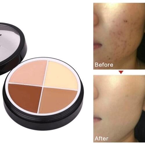 4 Shading Color Face Concealer Primer Cream Contour Palette Kit Make Up Cover Facial Contouring Foundation Cream