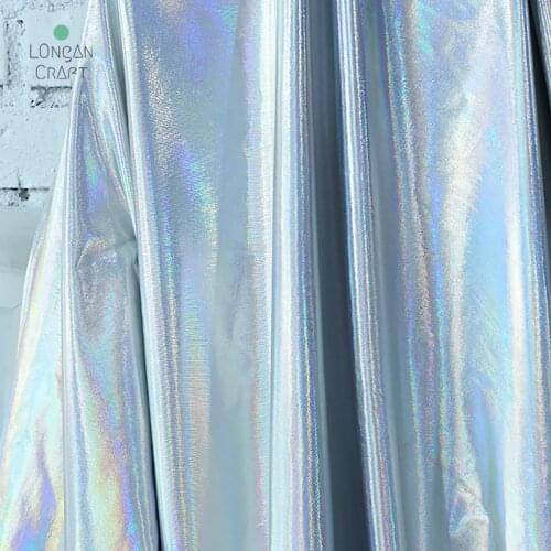 50cmX150cm Spandex Elastic Laser Fabric for DIY Stage Cosplay Costume Photography Background Decorative Fabric