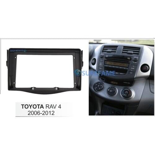 9 inch Car Radio Facia for TOYOTA RAV4 2006-2012 Fascia Dash Kit Panel Adapter Bezel Install Cover Trim 9inch Console CD Plate