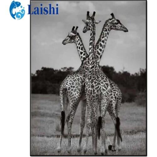5D DIY Black and white animal art giraffe Diamond Painting Cross Stitch Diamond Embroidery New Handicrafts Home Decoration gift