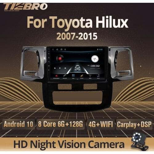 TIEBRO 2Din Android 9.0 Car Radio Player For Toyota Fortuner Hilux 2007 2008 2012 2014 2015 Multimedia Video Player Navigation