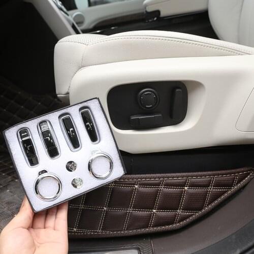For Landrover Discovery Sport For Range Rover Sport Evoque Vogue 2016 2017 Car-Styling Seat Adjustment Button Cover Trim Parts