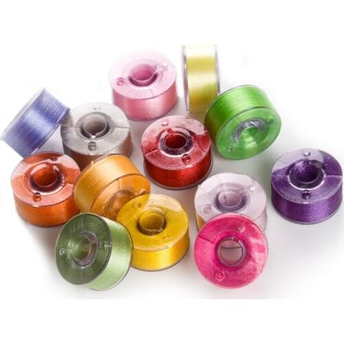 Free shipping Class 15 / Style A plastic sides prewound bobbin tubes 12 bobbins/tube, 4 tubes/lot
