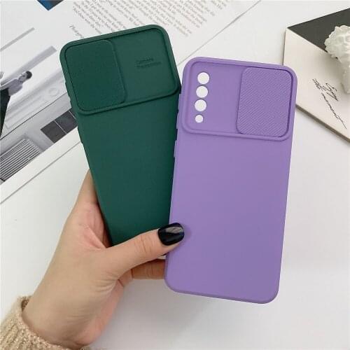 Case For Samsung Galaxy S20 FE A51 A71 A50 A21S A52 A72 A31 A41 A12 A32 A42 S21 Slide Push Window Camera Protection Phone Cover