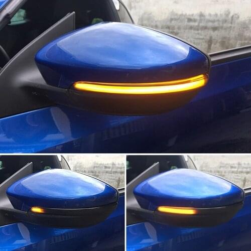 Dynamic Side Mirror Blinker Turn Signal Light Compatible for Scirocco Passat B7 CC A5 Eos Jetta