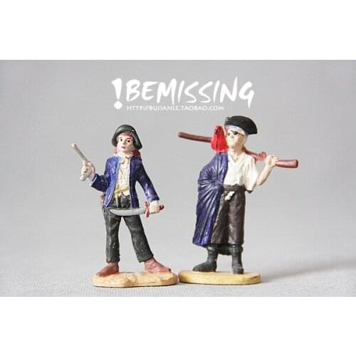 The Caribbean Pirates Anime Figures Miniature Ornaments Pirate Ship Captain Artillery Gunner Action Figure Figurine Model Toys