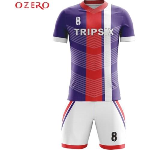 Professional customize kids quick dry soccer set football jerseys uniforms boy football kit shirt