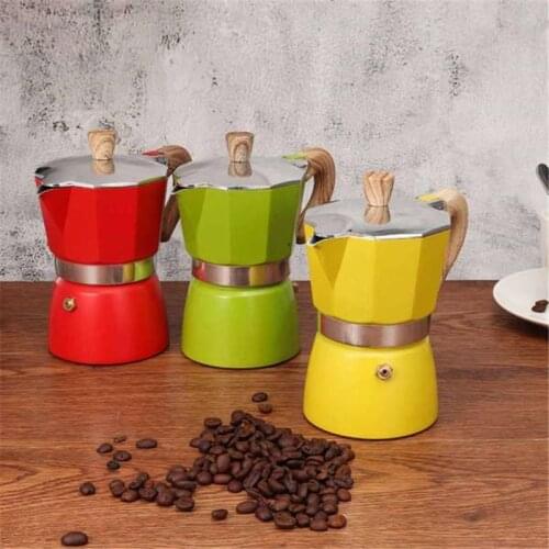 Coffee Maker Pot Aluminum Italian Mocha Espresso Percolator Pot Coffee Machine Filter Stove Pot 3 Cups Coffee Maker