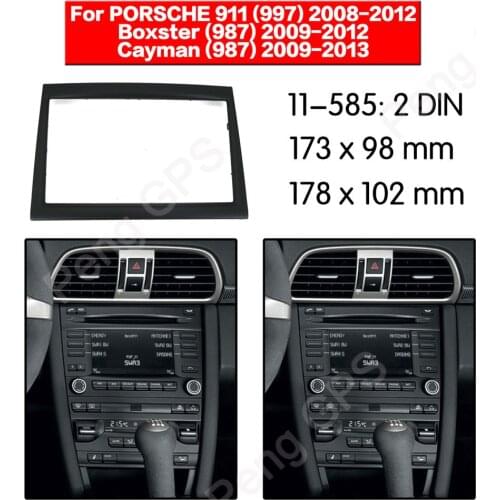 2 DIN Car Radio stereo Fitting installation Trim Kit adapter fascia For PORSCHE 911 (997) Boxster (987) Cayman (987) frame Audio