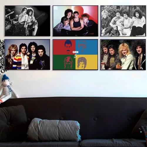 Queen Art Poster Bohemian Rhapsody Posters Singer Star Pictures For Living Room Wall Poster Oil painting Home Decor Painting