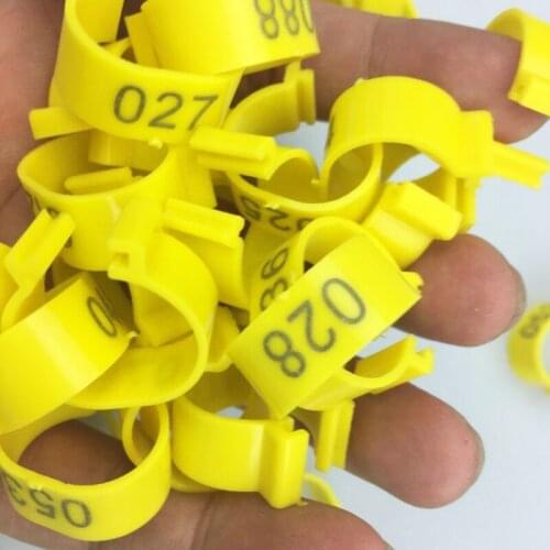 NO.001~100 Chicken Hen Pigeon 1.6cm Foot Rings Leg Poultry Dove Birds Chicks Duck Parrot Poultry Farming Equipment