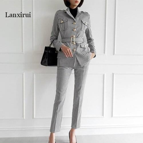 Женские осенние брючные костюмы Lanxirui China At AliExpress