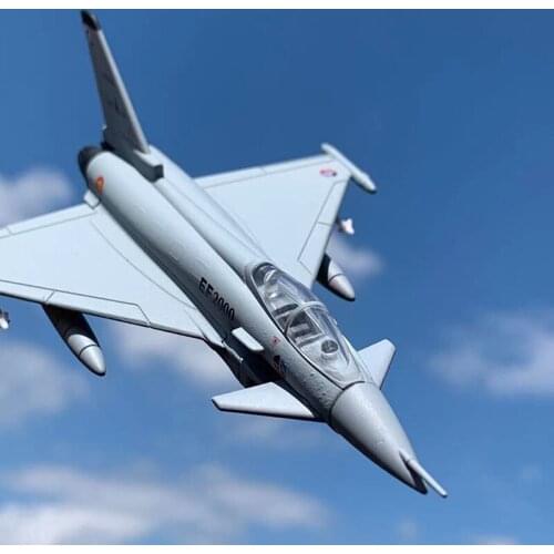 EF2000 Typhoon Fighter Model Diecast 1:121 Scale Alloy Toy Spain Air Force Static Simulation Product Aircraft Airplane Models