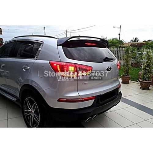 For KIA Sportage R Spoiler 2013 to 2016 KIA ABS Plastic Unpainted Color Rear Roof Spoiler Wing Trunk Lip Boot Cover Car Styling