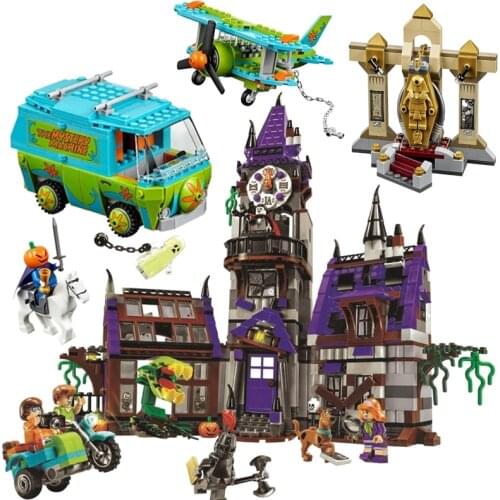 New 10432 & 10430 10429 10428 Scooby Mystery Machine Bus City Building Block Bricks Toys Joint Christmas Child Gift Toy