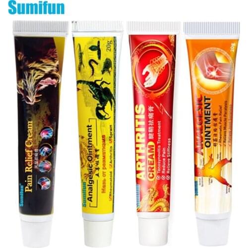 Sumifun 4 Types of Arthritis Analgesic Treatment Cream Pain Relief Ointment Rheumatoid Joint Knee Back Herbal Medical Plasters