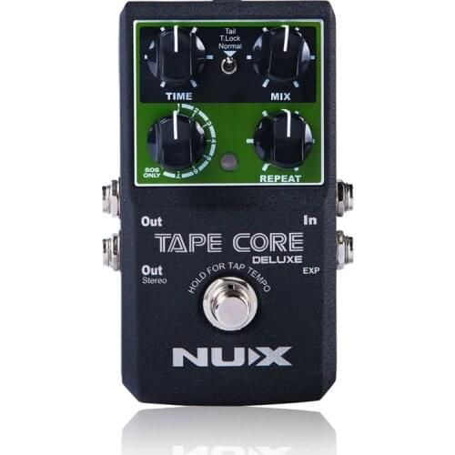 NUX Tape Core Deluxe Echo Effect Pedal, 7 Models Delay Effects True Bypass Guitar Effect Pedal for Guitar Bass - Lightwish