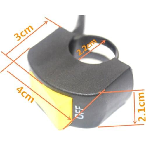 Motorcycle Headlight Switches 7/8inch 22mm Handlebar Mount Toggle Switch On Off Button (Black&Yellow)